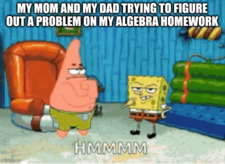 algebra sucks, i have no brain - meme