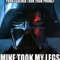 Vader lost his legs?????