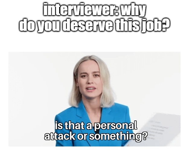 Job interview questions - meme