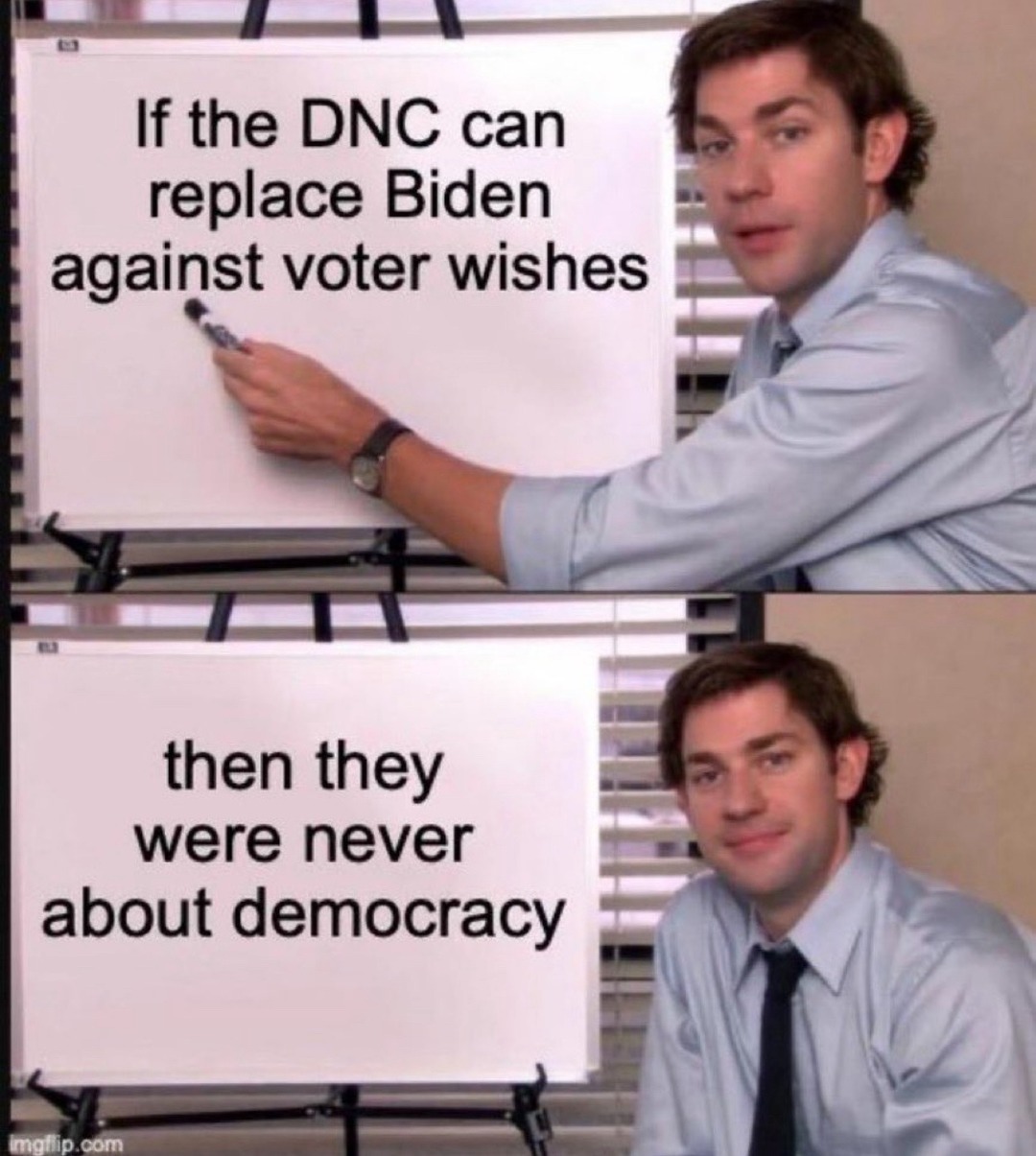 something something threat to democracy - meme