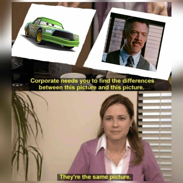 They're the same picture - meme