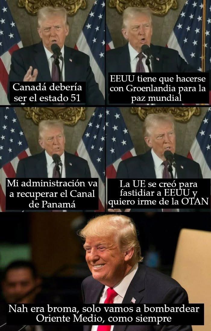 EEUU haciendo geopolítica con dados y un mapa - meme