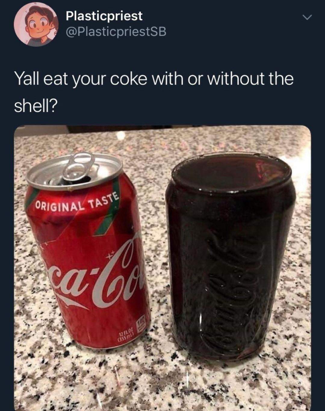 Exoskeletonless Coke or Boneless Coke? - meme