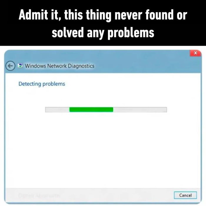 Never found neither solved any problems - meme