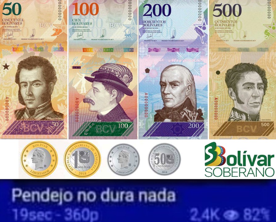 Contexto:esa moneda se llama Bolívar sobreano la cual sólo duró 3 años - meme