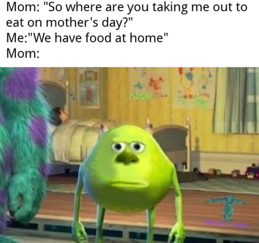 we have food at home - meme