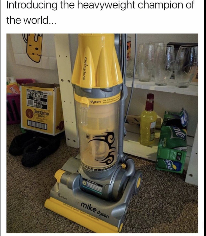 Heavyweight champion or just Dyson in disguise? - meme