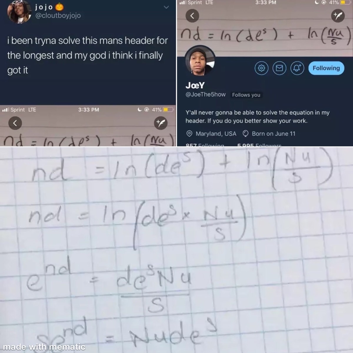 it’s the new(d) maths charlie brown - meme