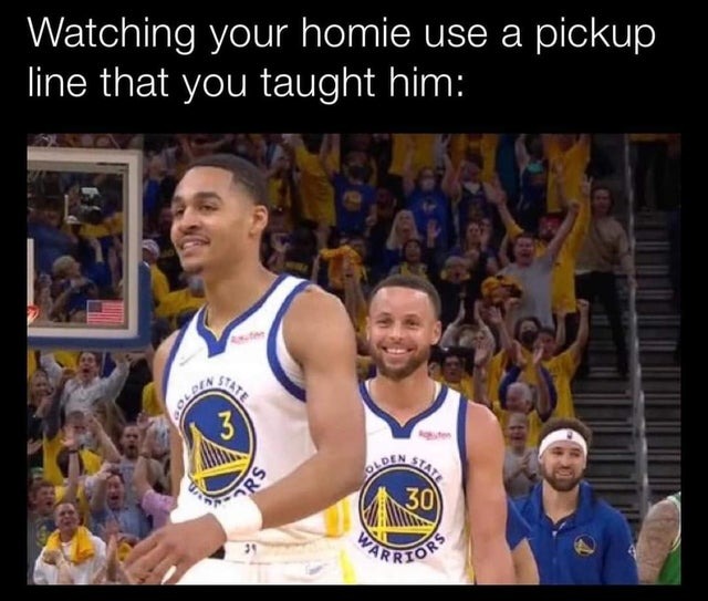 Meme of Steph Curry happy