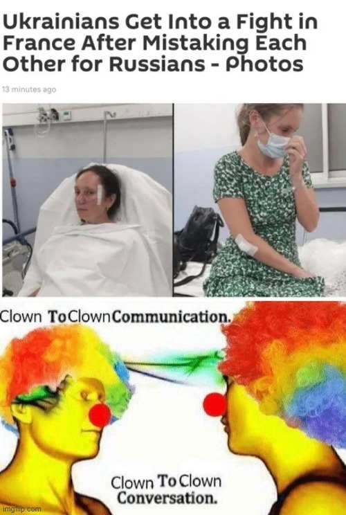 Clown to clown communication - meme