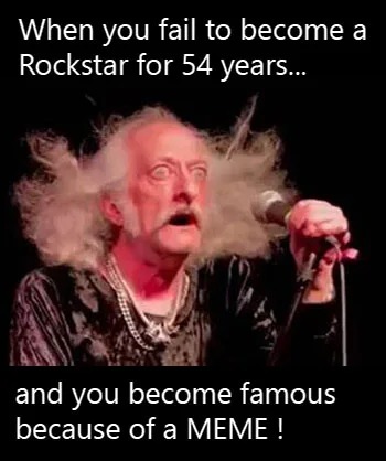 Old metal singer became a meme