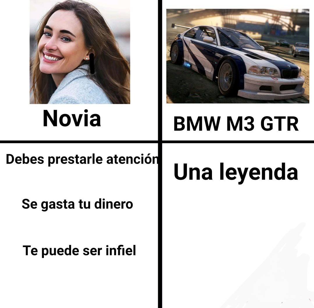 Bmw m3 gtr, leyenda del NFS - meme