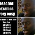 Exam is vesy easy