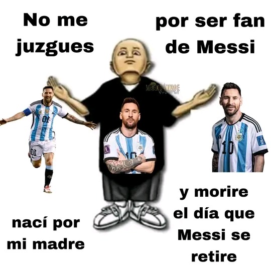 Messi es el mejor jugador del mundo. El bicho se la come - meme