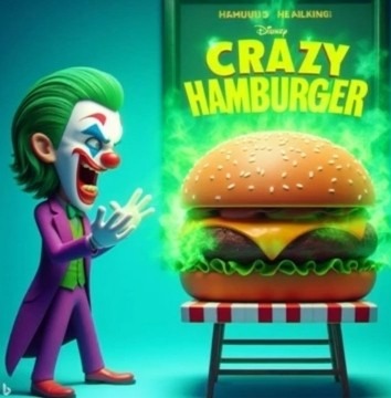 Crazy hamburger Disney Pixar - meme