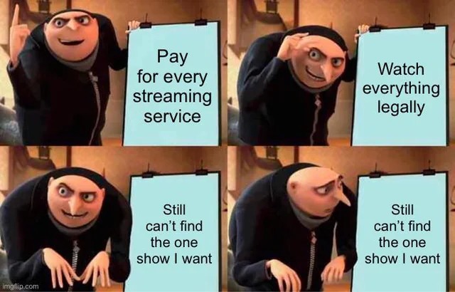 cannot stream courage the cowardly dog anywhere - meme