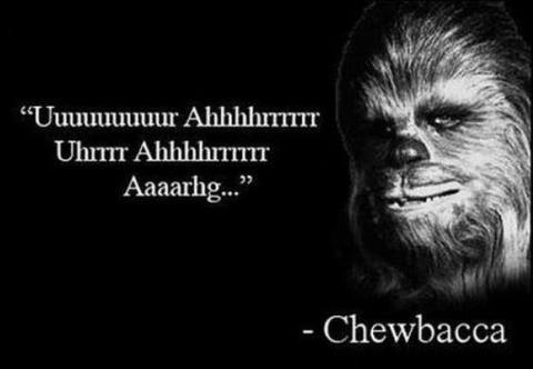 Sabias palabras de Chewie - meme