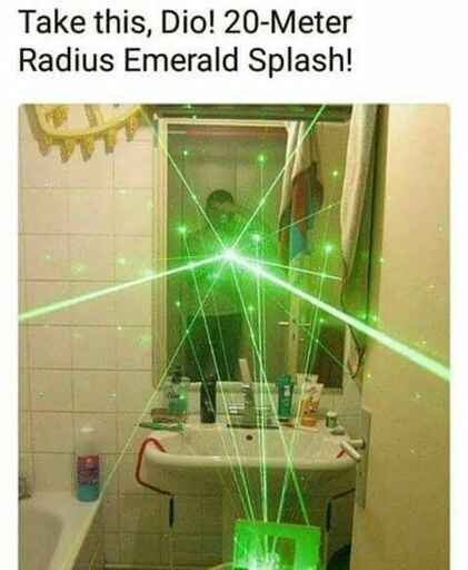 Nothing can deflect the emerald splash - meme