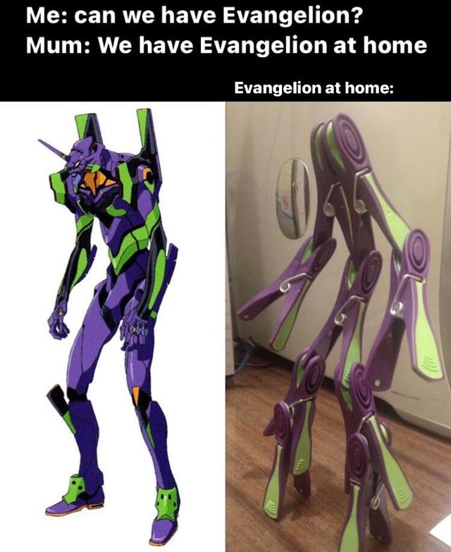 Evangelion at home - meme