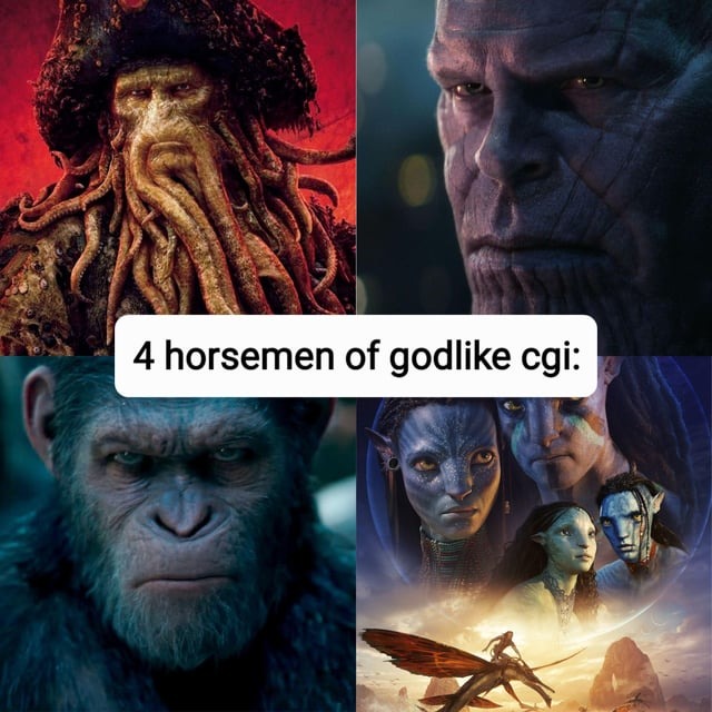 4 horsemen of godlike cgi - meme