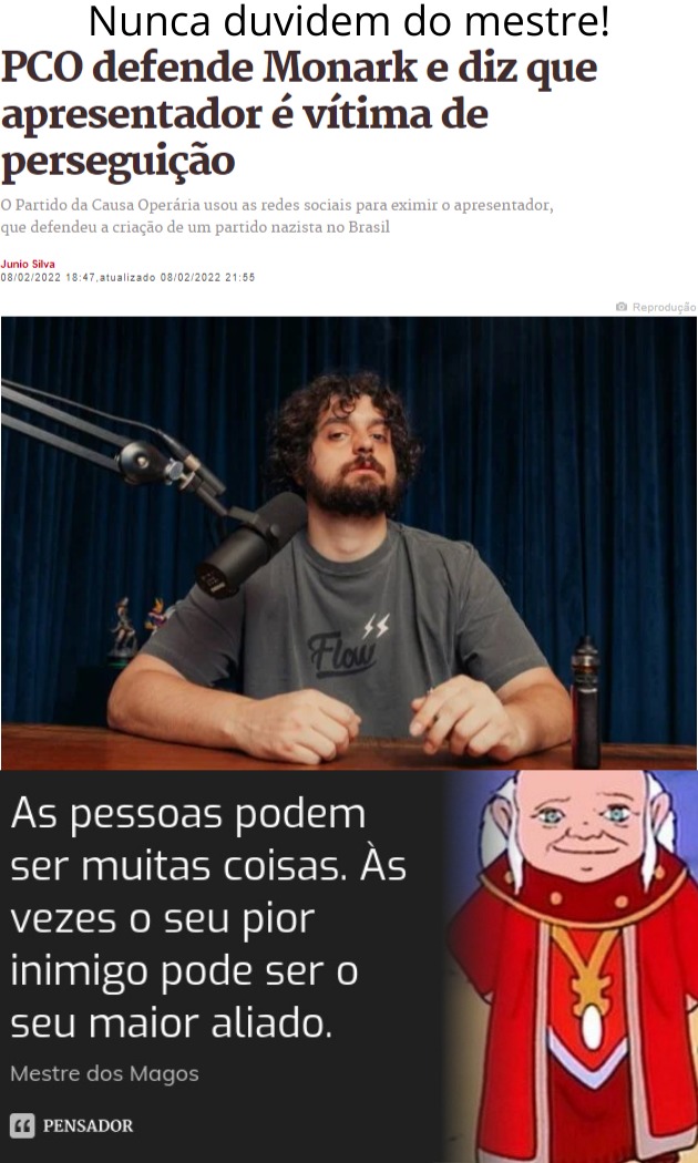 A ajuda mais inesperada possível. Bem que dizem que os extremos se atraem. - meme