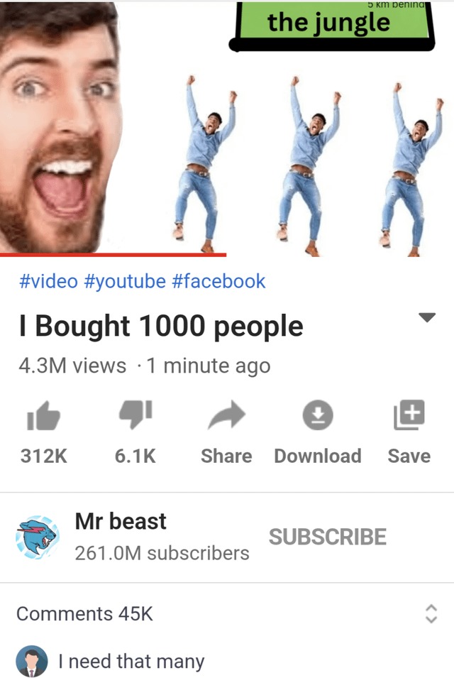 New Mr Beast video - meme