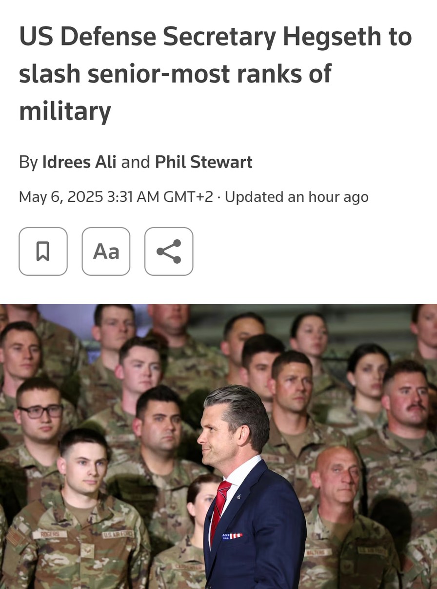 US Defense boss just said bye to the top brass - meme