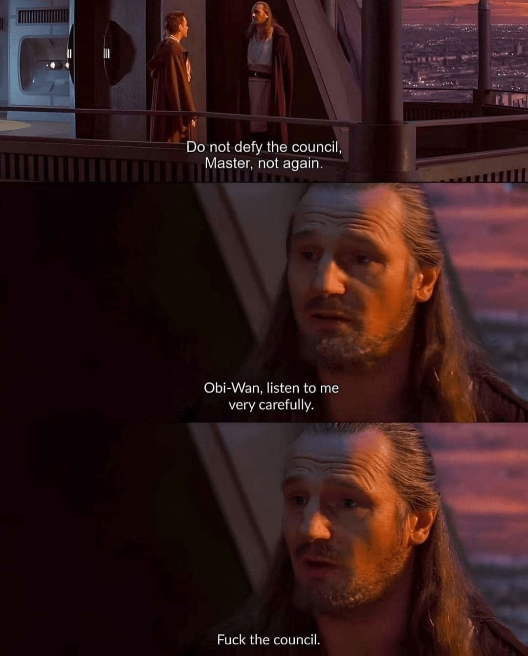Based Qui-Gon was too savage to keep him alive - meme