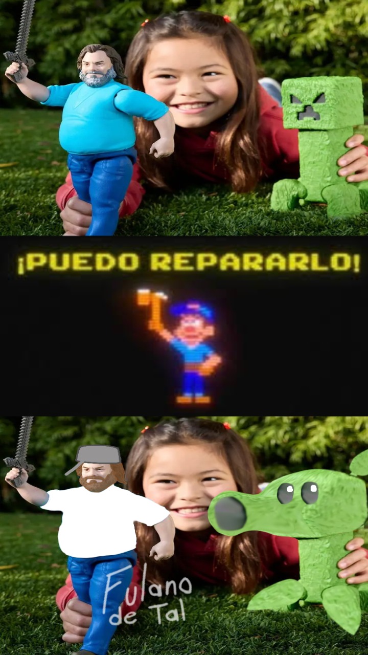 Yo hice el edit de abajo,  hice la cabeza del lanza guisantes más grande porque chiquita se veía rara, se parecía a un martillo - meme