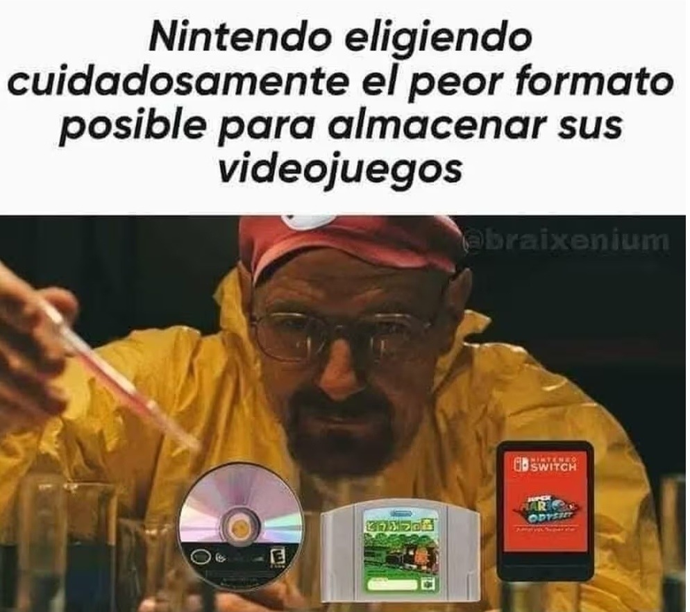 Nintendo elige el peor formato posible y lo hace con orgullo - meme