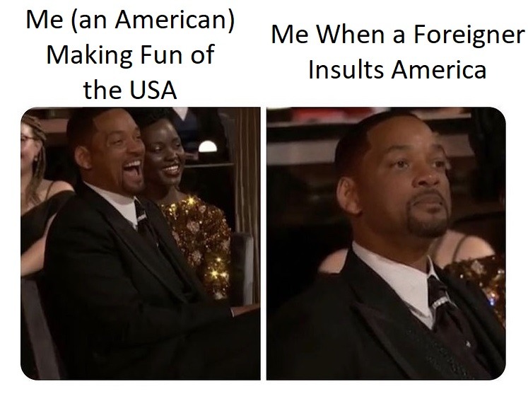 Americans are better at making fun of America than Europeans are - meme