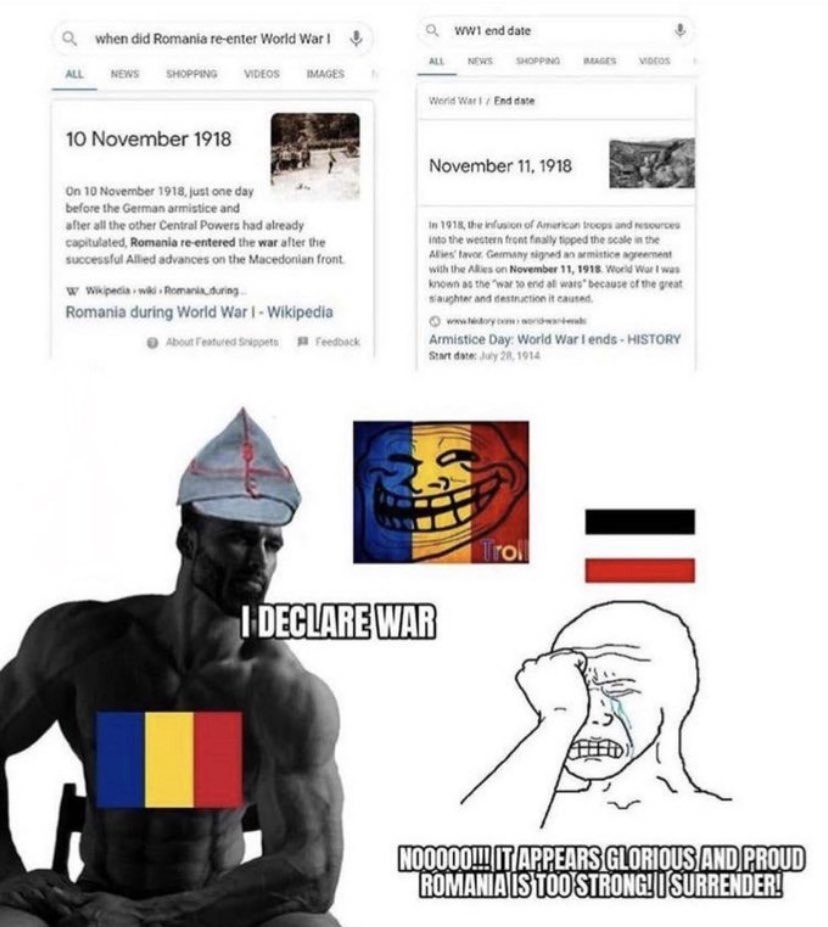 Everyone fear powerful Romania - meme