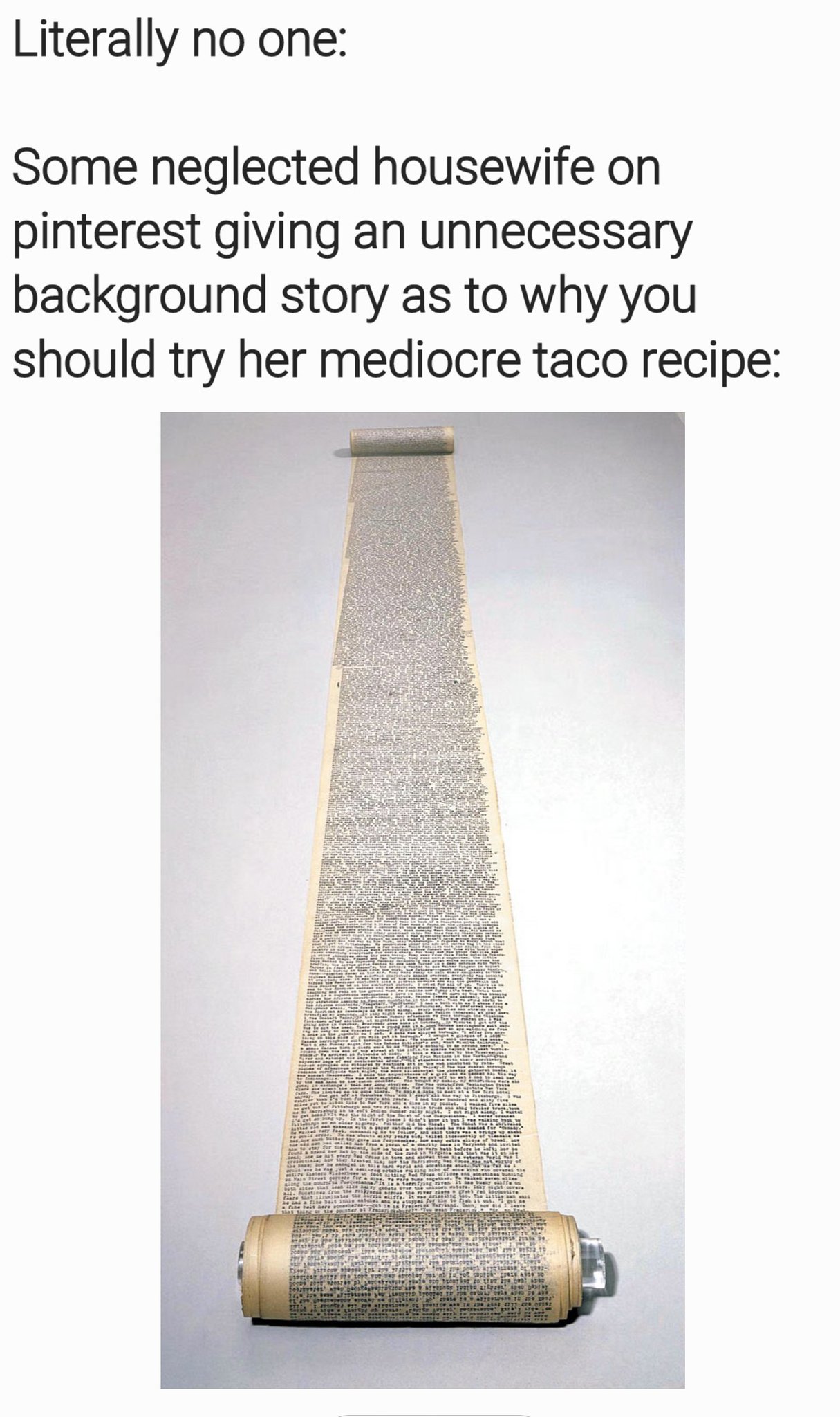 Just put the recipe on top! - meme