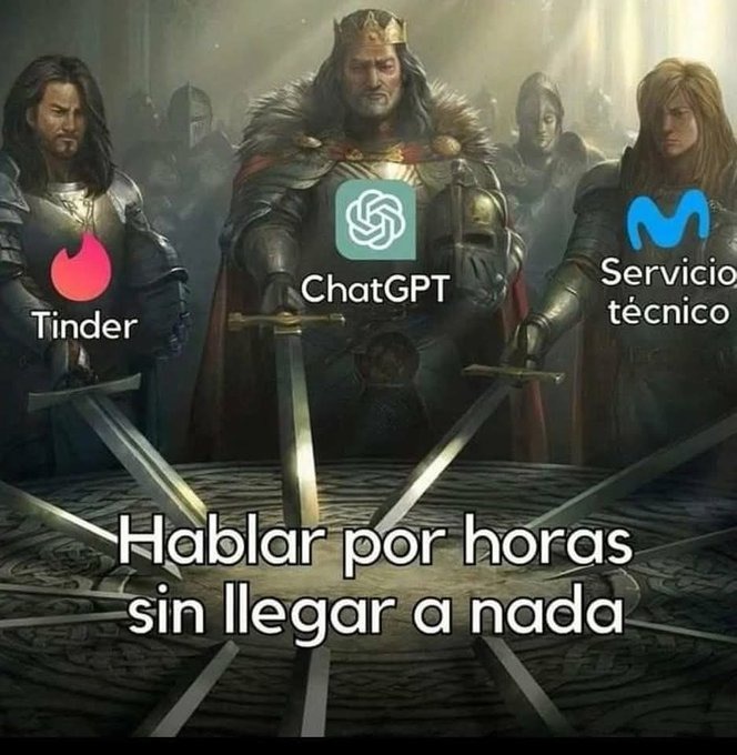 qué tienen en común Tinder, ChatGPT y el Servicio técnico - meme