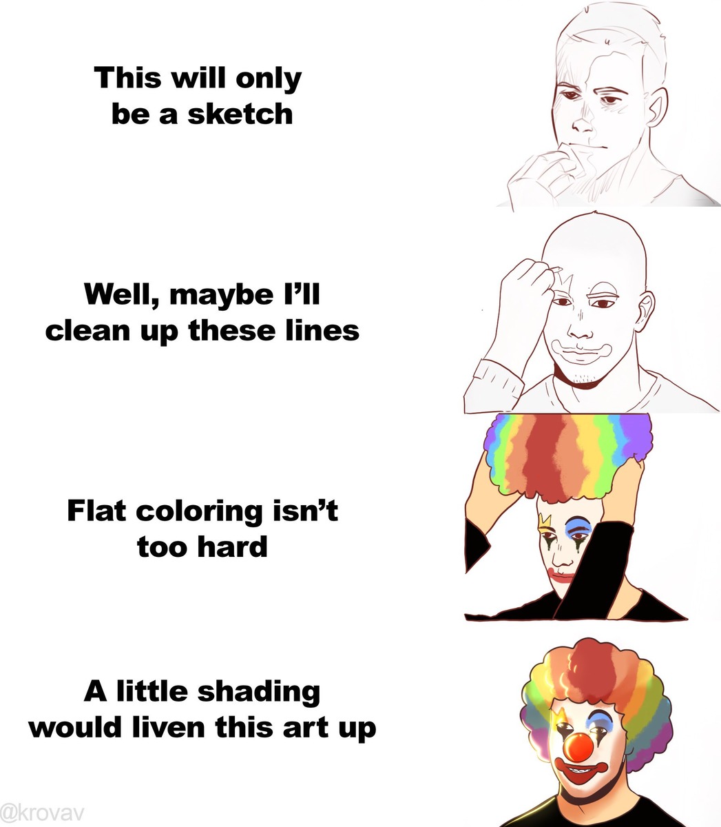 Clown art - meme