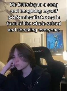 Imagining a concert in my head while doing nothing - meme