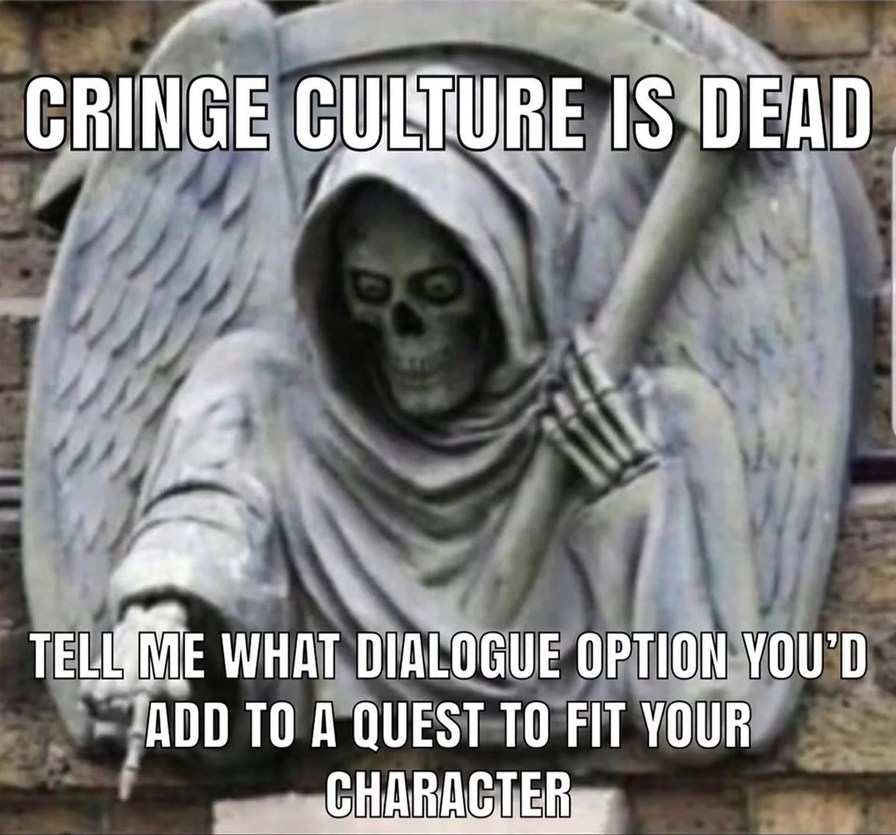 Flesh out your character in the comments! - meme