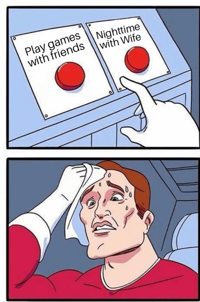 Wife playing games at night like it’s her secret life - meme