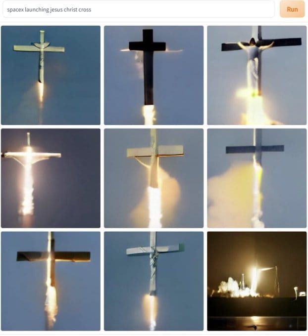 SpaceX lanzando a Jesús - meme