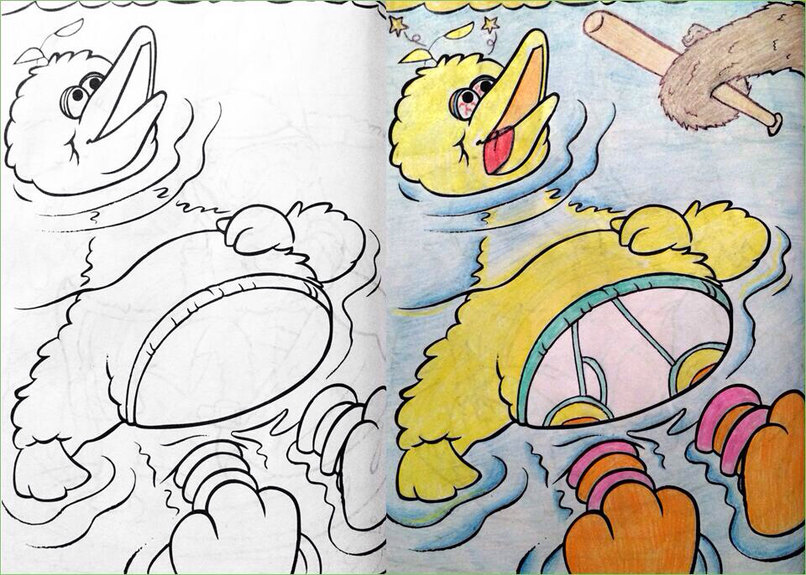Coloring book. Before and after - meme