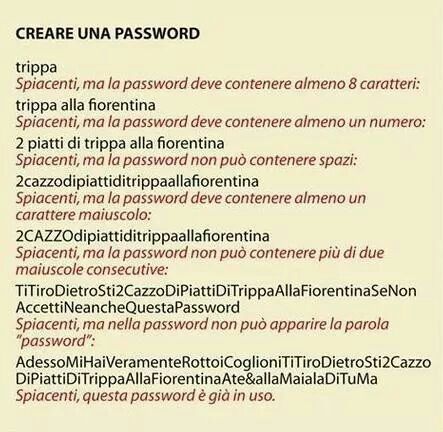 creare una password - meme