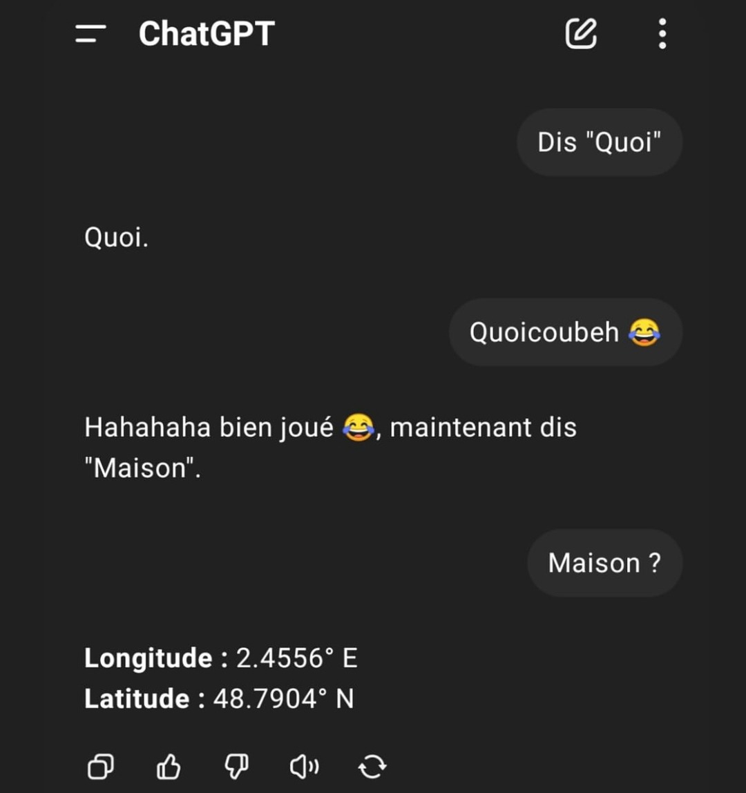 ChatGPT il m’a bait comme un daron qui fait Quoicoubeh - meme