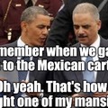 The cartels save those guns for special executions of our guys, thanks JOBAMA & HOLDER.  “Only sinaloa got the weapons, no other cartels,” Ed Calderon.