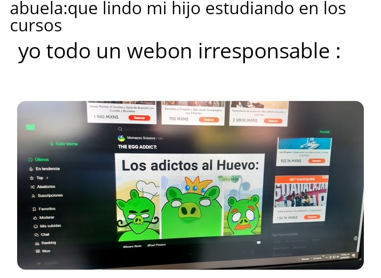No me dejaba subirlo - meme