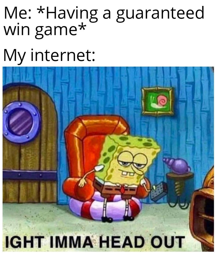 Internet while gaming - meme