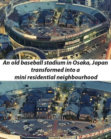 From baseball stadium to residential neighbourhood - meme