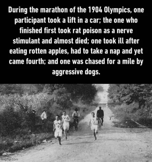1904 Olympics marathon - meme