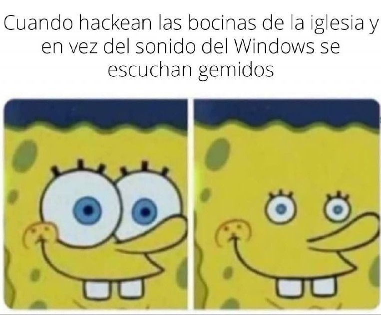 cuando hackean las bocinas de la iglesia y suenan gemidos - meme