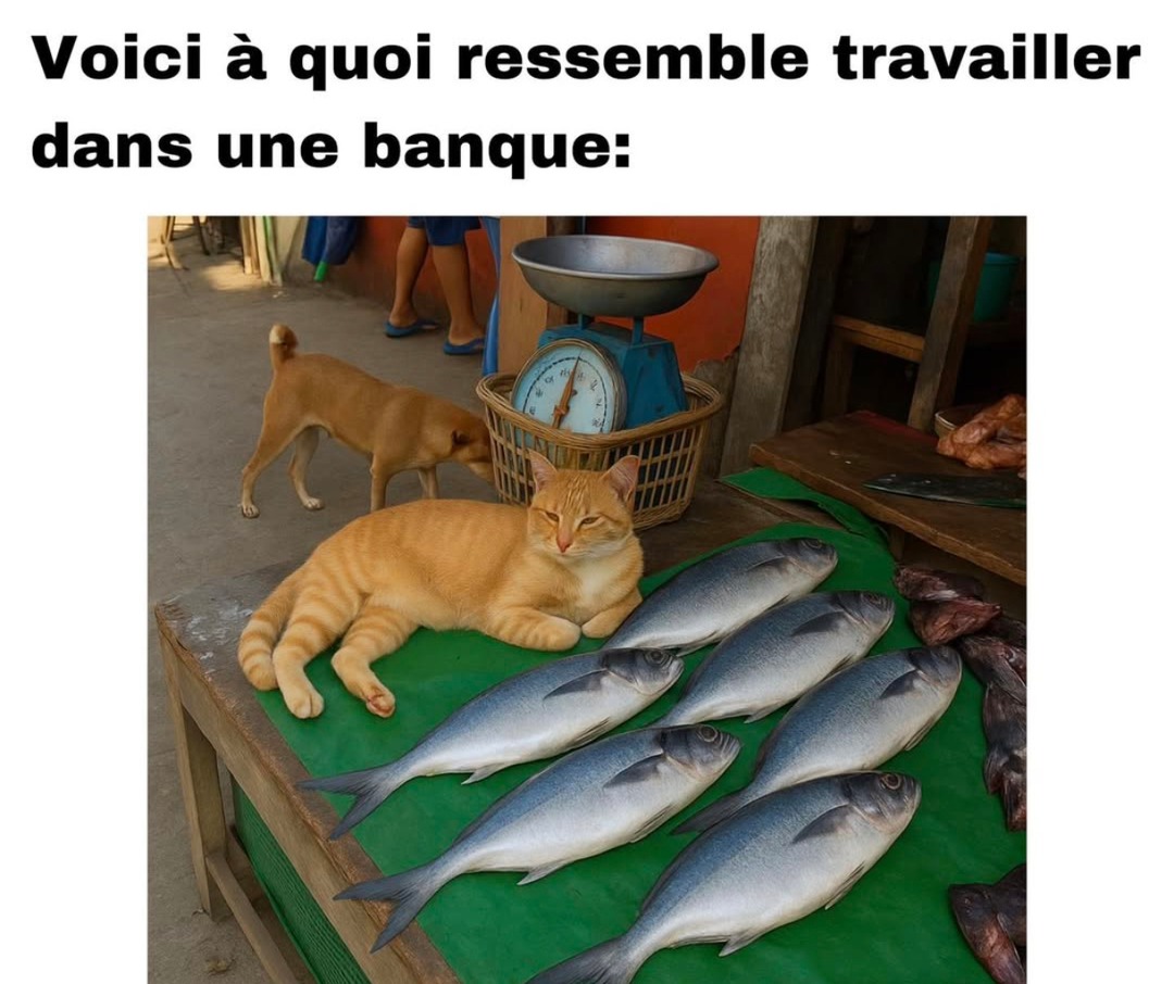 Travailler en banque c’est un sketch - meme