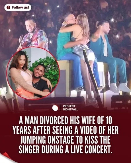 Guy files for divorce after wife plants one on singer mid-concert - meme